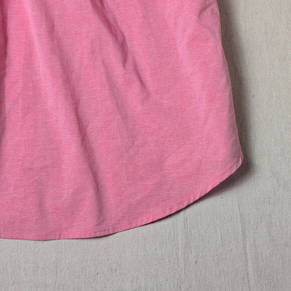 Craft‎ + Flow Button Up Short Sleeves Pink Wash Cuff Sleeves Shirt Size Medium - Picture 11 of 14
